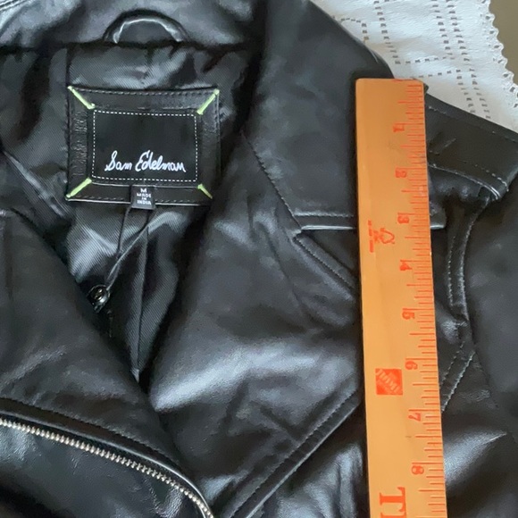 Sam Edelman Black Lamb Leather Moto Jacket Size M, NWT - Picture 10 of 16